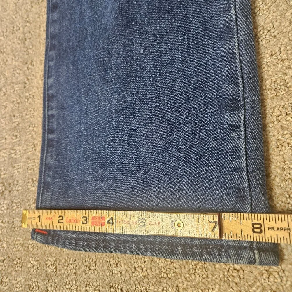 NWT TRUE RELIGION Men Ricky Relaxed Straight Jeans 33x34 Flap Pockets Red Stitch